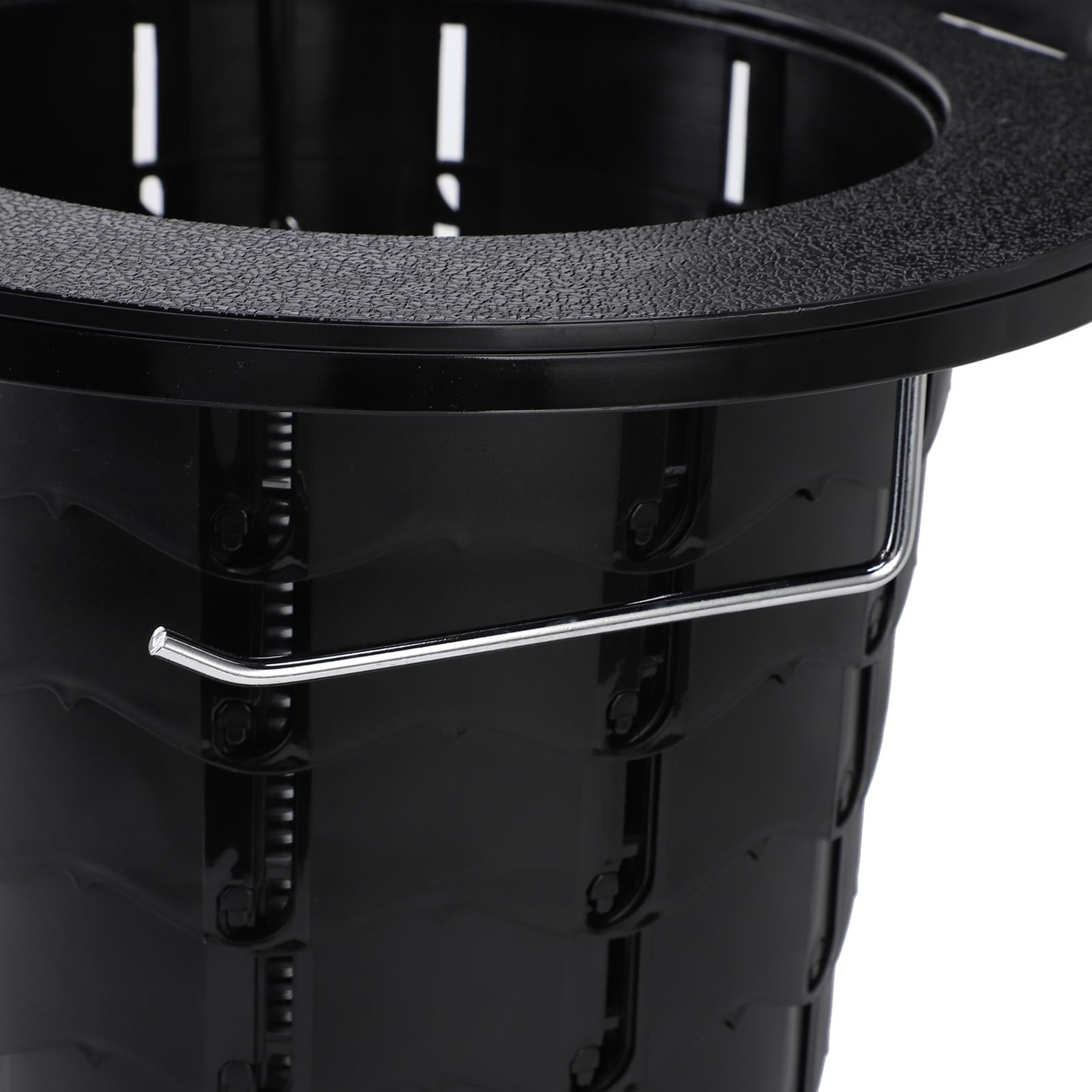 Alomejor Inodoro Portátil Retráctil de Altura Ajustable, Orinal de Viaje Plegable Estable para Acampar, Pescar, Adultos, Niños, Capacidad de Carga de 330,7 LB, Negro