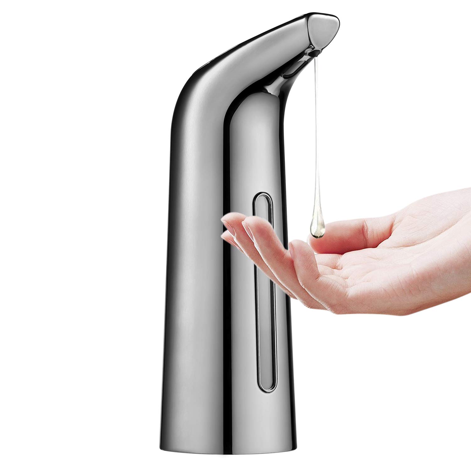 Automatic Soap Dispenser 400ml, Touchless Soap Dispenser with Upgraded Infrared Sensor, IP67 Waterproof Battery Operated Automatic Hand Soap Dispenser for Bathroom, Kitchen Sink