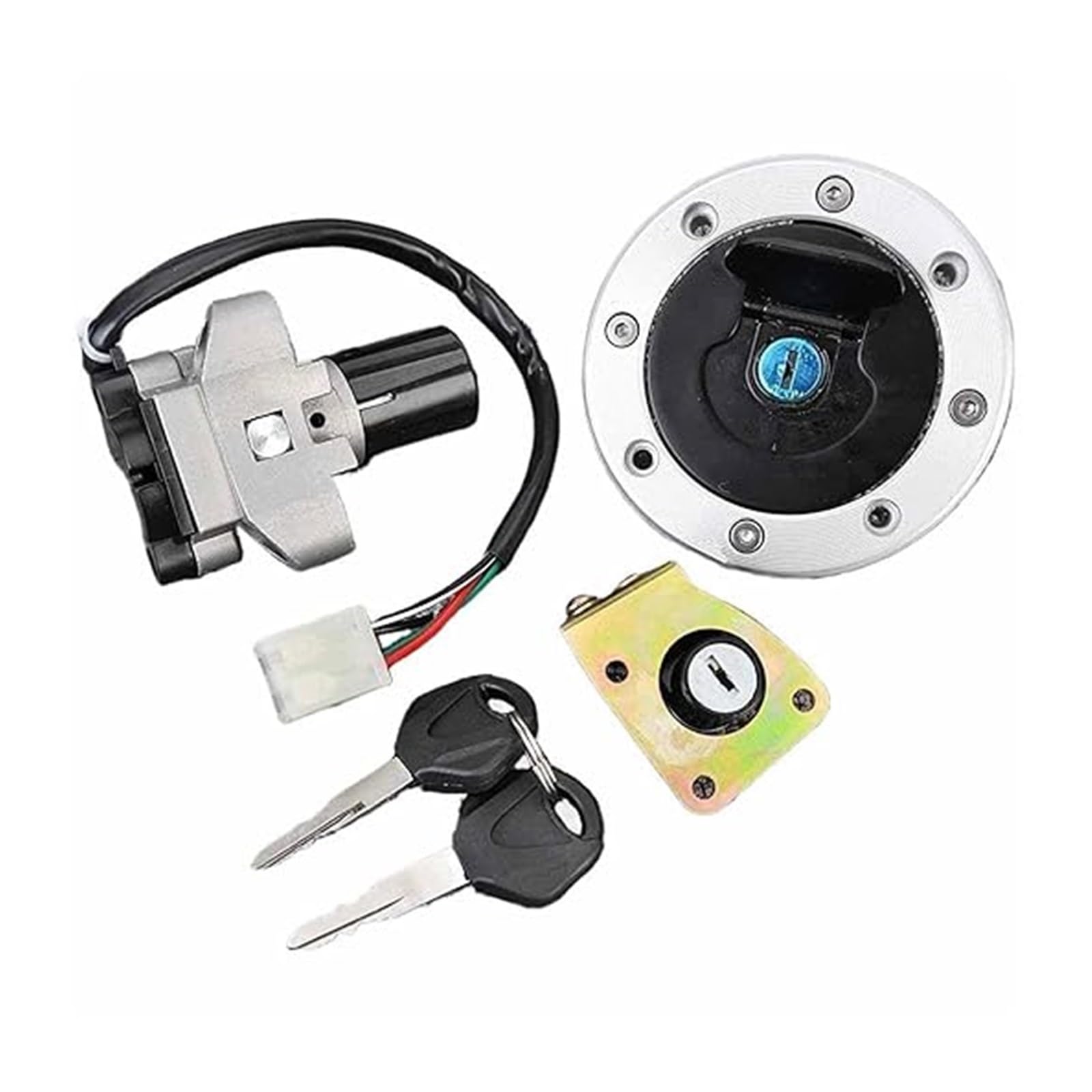 Cerradura De Encendido para Suzuki para Bandit para GSF400 para GK7AA 1995-2000 Interruptor Arranque Cerradura Encendido Motocicleta Combustible Tanque Juego Llaves
