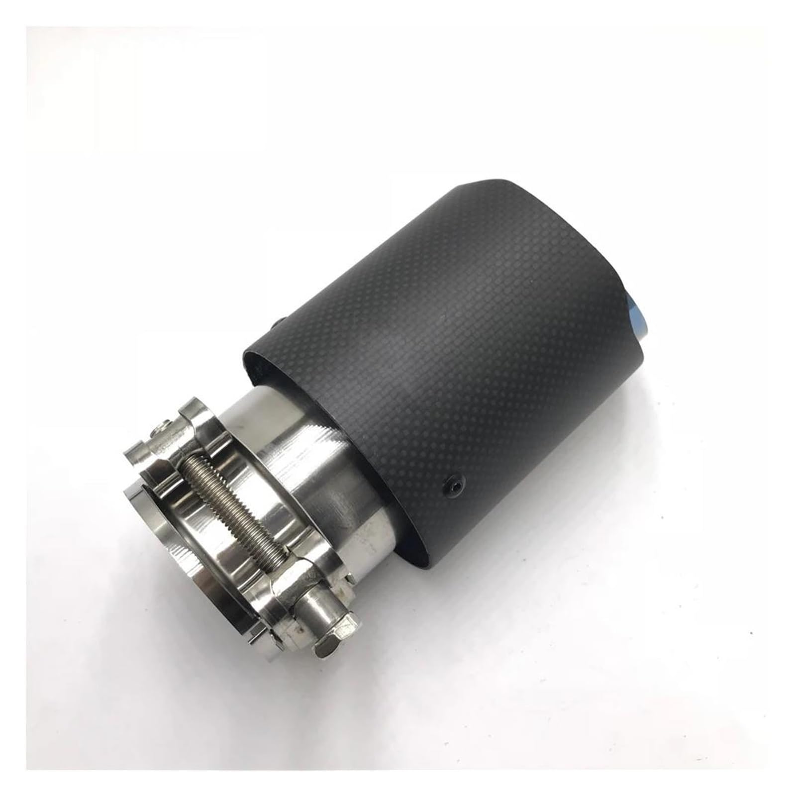 Tuyaux D'échappement Embout Silencieux Fiber Carbone Mat Pour Voiture Système D'échappement Buse Silencieux Universelle Droite Acier Inoxydable Bleu Embout Échappement