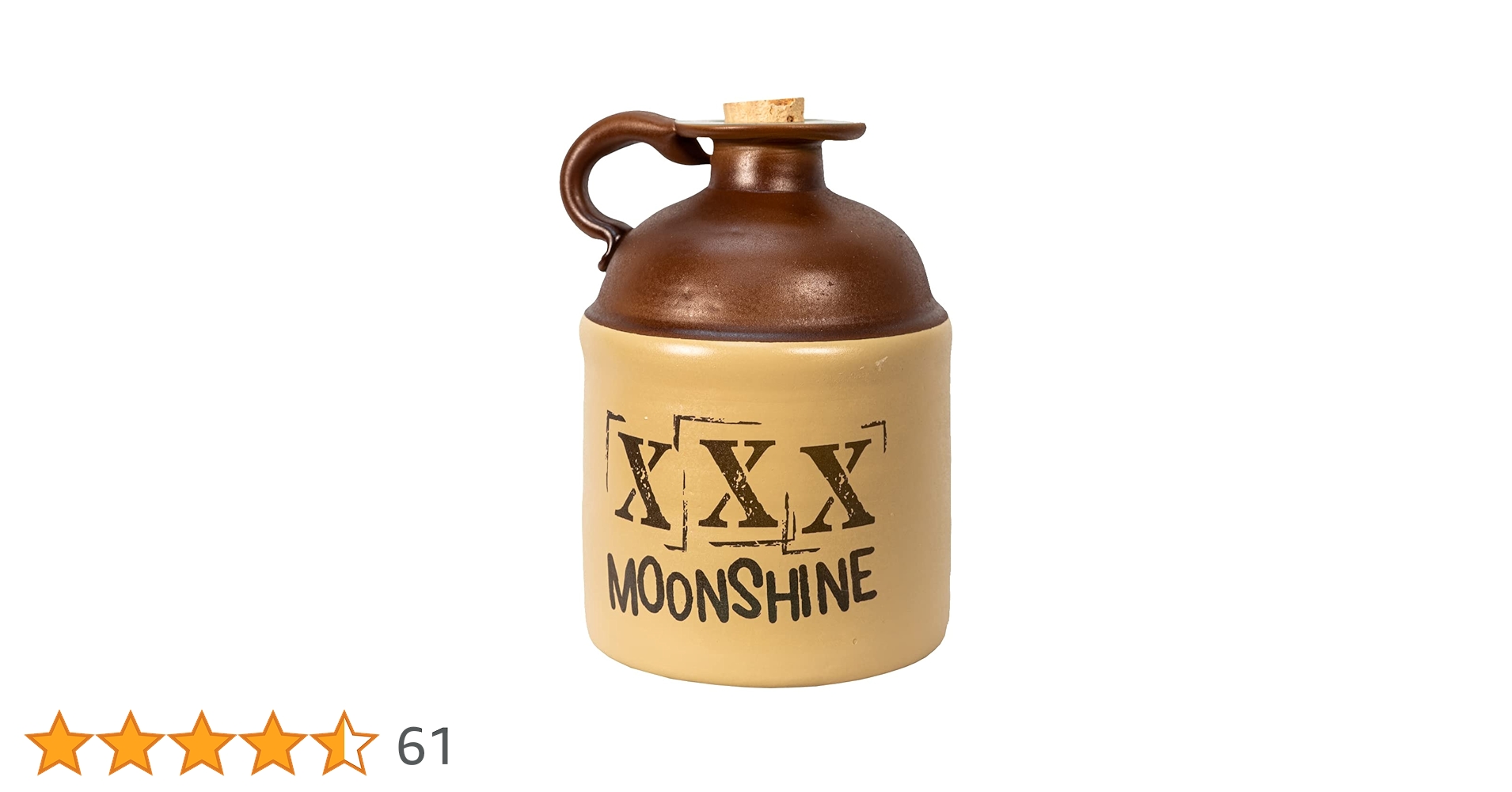 THOUSAND OAKS BARREL Glass Moonshine Jug, Growler Bottle (750ml