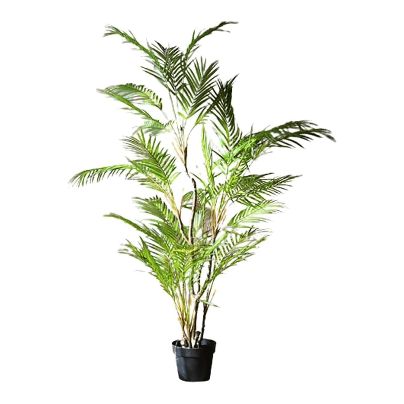 GTHTUHFD Large Faux Plant Realistic Artificial Trees 4.5Ft Potted Plant Fake Tree Warm Faux Plant Indoor Outdoor Artificial Green Tree