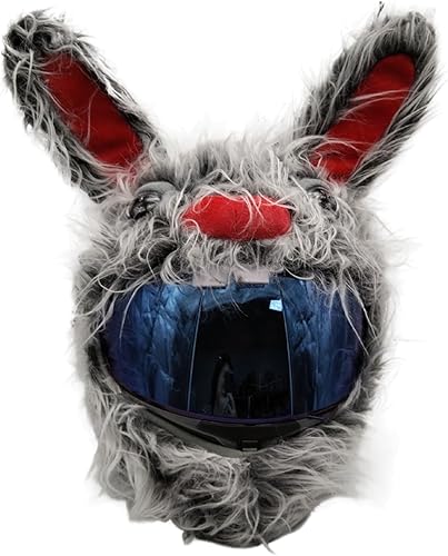 Funda para casco de motocicleta, accesorio decorativo de felpa de animales, regalo de equipo de conducción divertido