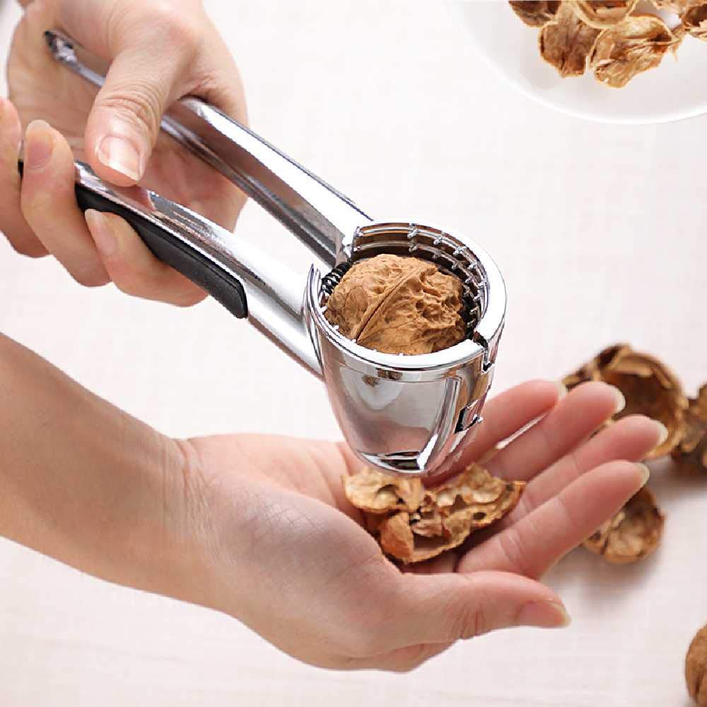 Casse-Noisette En Acier Inoxydable Et Bois - Ouvre Noix, Noisettes, Amandes Avec Système à Levier