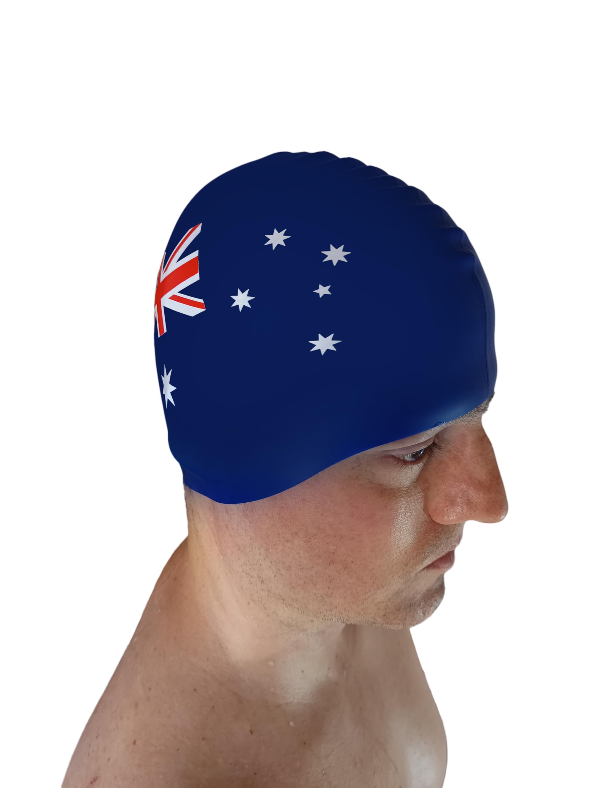 Sargoby Fitness UK Swim Cap Adult Standard-Size for Competitive or Recreational Swimmer Looking for more speed South Africa Rainbow Australia (Australia) - Image 3