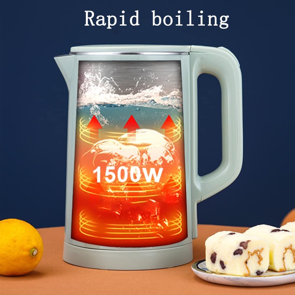 Hervidor eléctrico, 2 L, 1500 W, ebullición rápida, indicador LED, filtro de escala, control preciso de temperatura, conservación del calor a 70 ℃ las 24 horas/Rosa elegante, cálido como s