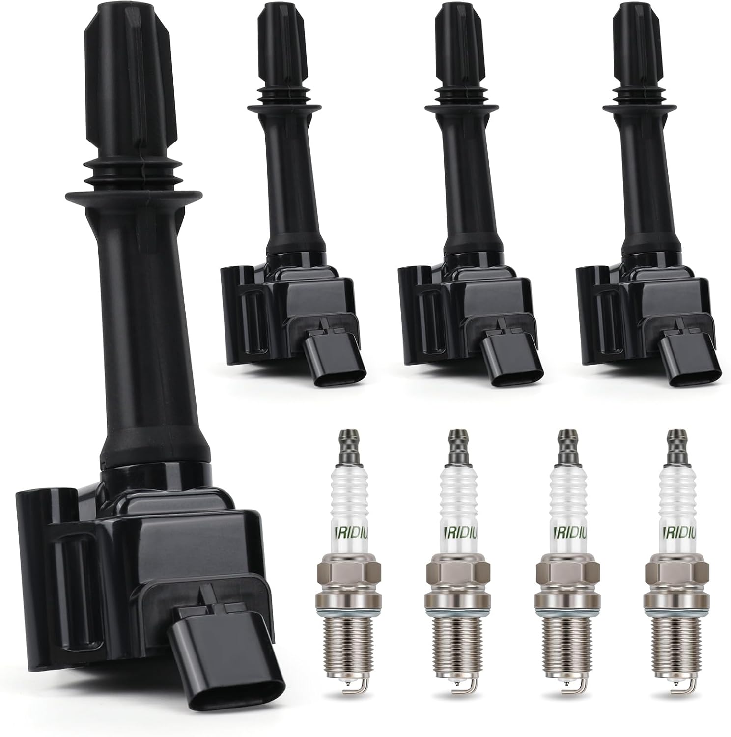 UF550 Ignition Coils & Iridium Spark Plugs 1406 Compatible with Nissan Altima Maxima Murano Pathfinder, for Infiniti FX35 G35 Q50 QX60 3.5L V6, OE Replace# UF550 C1670 22448-JA10C (Set of 6)