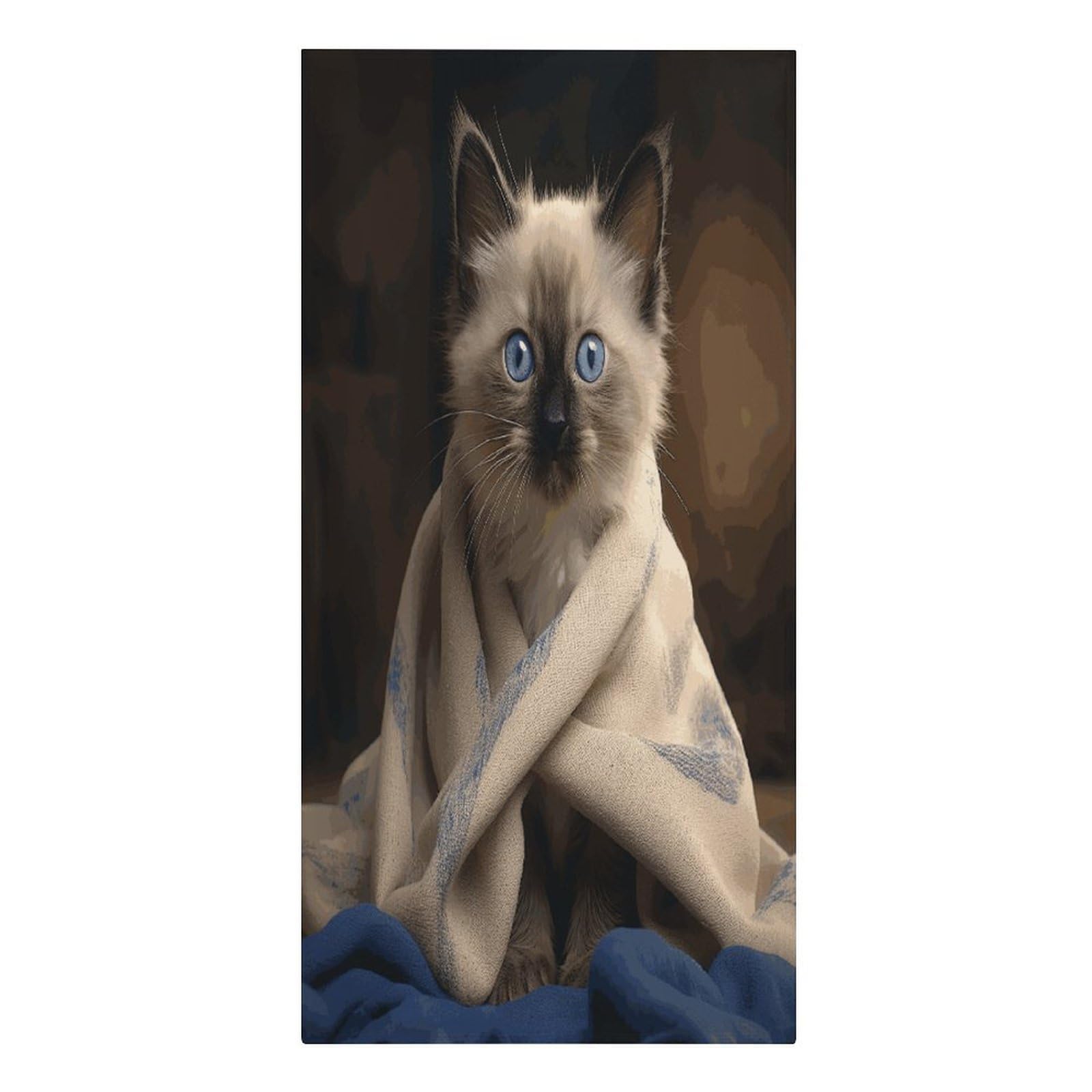 FekiLoot Cat on Blanket Towels Soft Oversized Beach Towels Absorbent Sand Free Bath Towel Travel Compact Swim Towels Lightweight Quick Dry Pool Towel Large Beach Blanket 30" X 61"