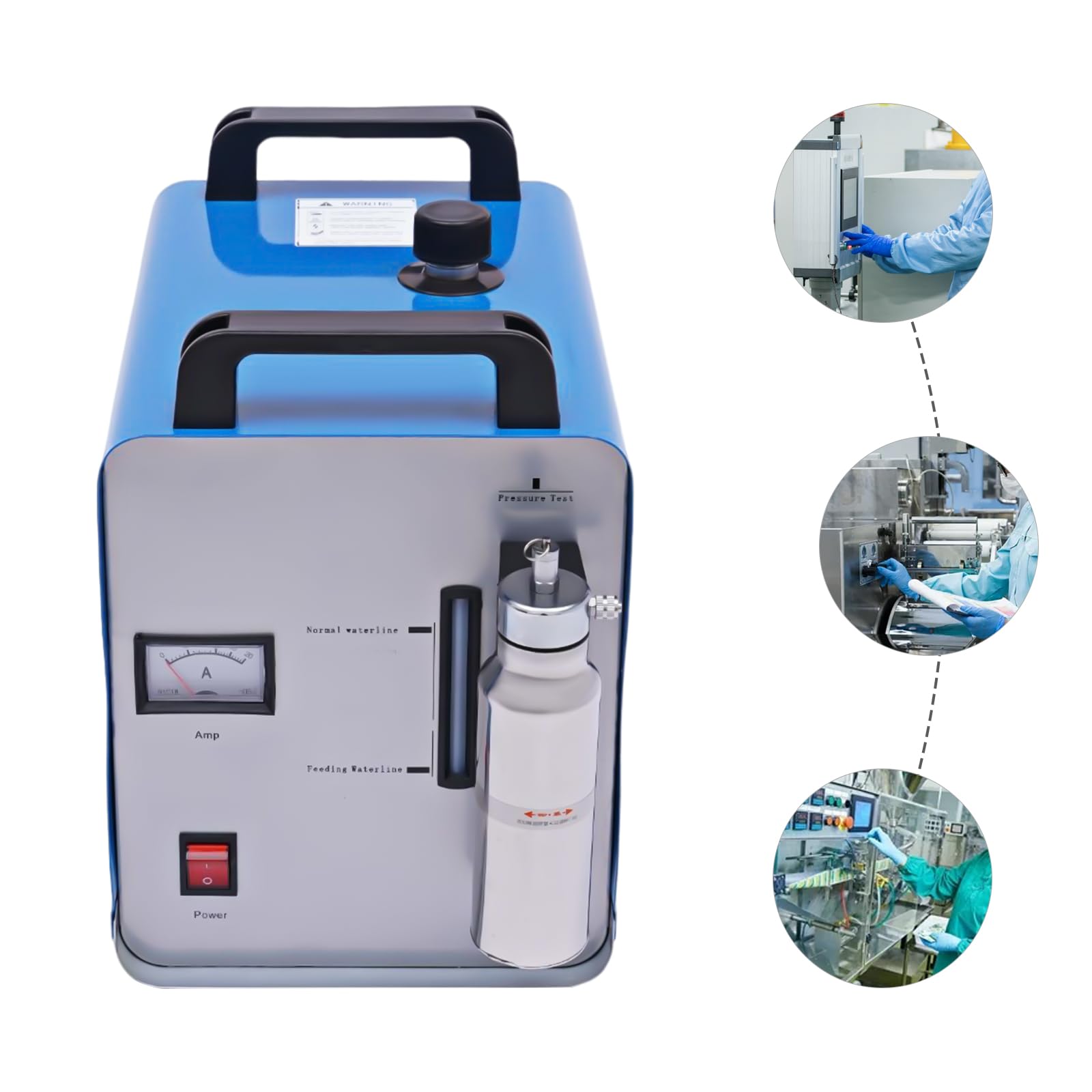H160A Wasserstoff-Sauerstoff Flammenpolierer - 45 × 28 × 36 cm | Max. Gasdurchsatz 75L/h, Flammentemperatur ≥ 2800°C, für Acrylplattenstärke＜5 mm & Metallteilen