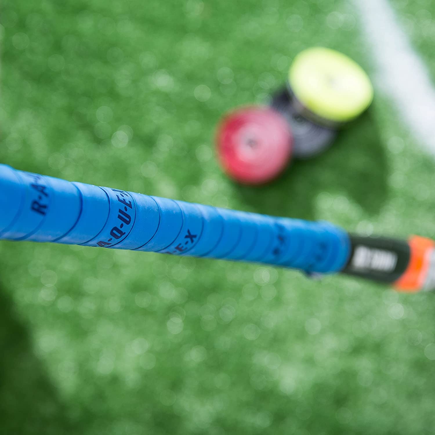 Raquex Grip adhésif molletonné en PU pour Crosse de Hockey Ultra Collant, Doux et Absorbant. Dos Auto-adhésif. Extra Long (Noir)