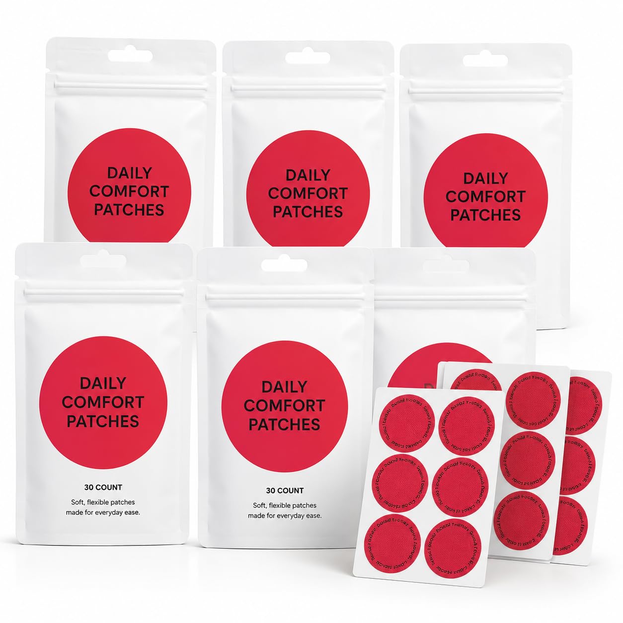Período Comfort Patches, 180 parches de calentamiento menstrual