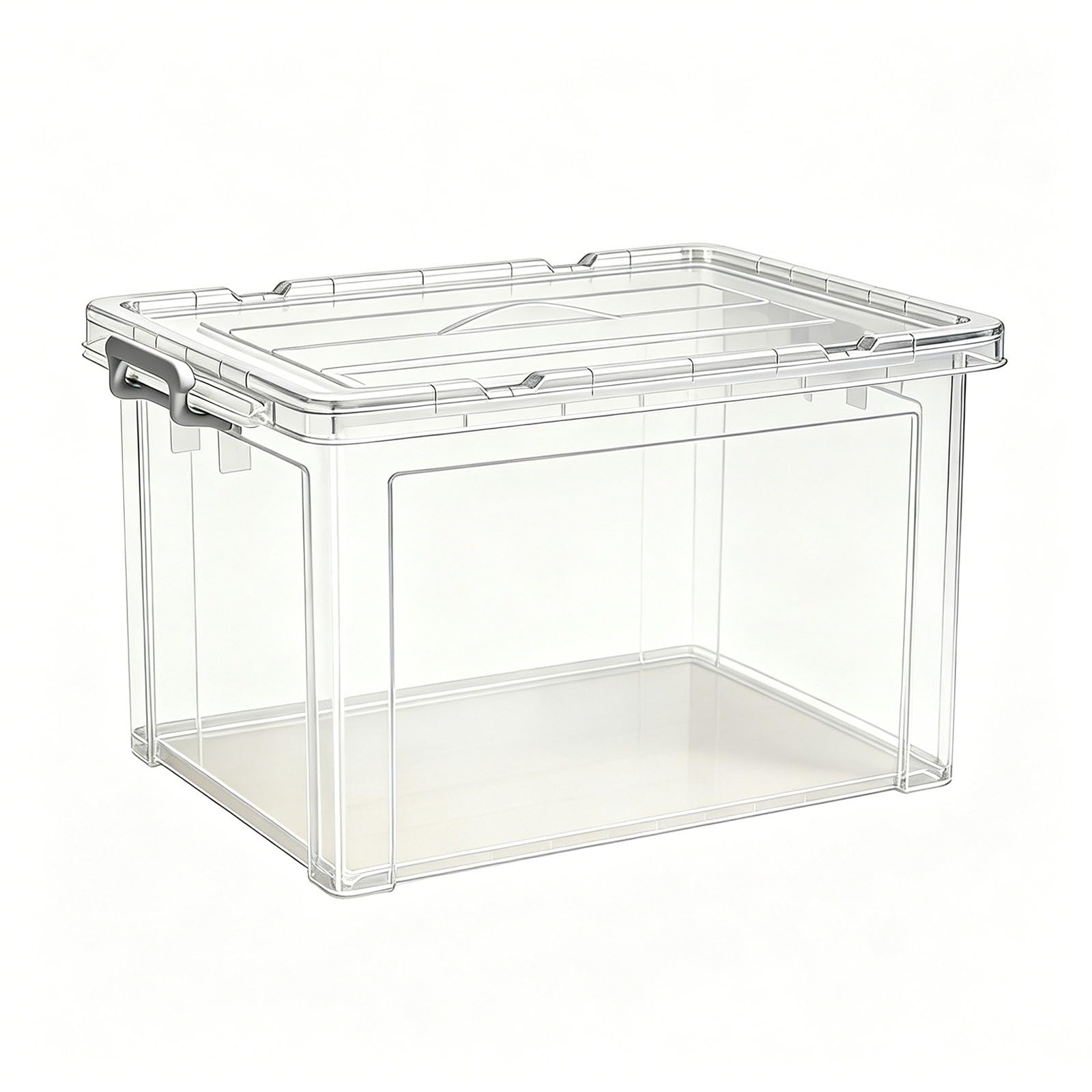 Mpgrfjc Clear Plastic Storage Boxes With Lids,Large Stackable