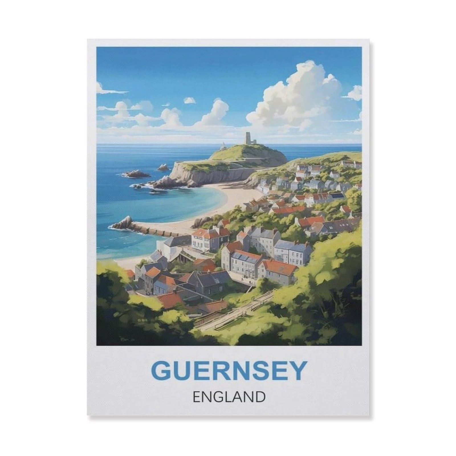 Funny Metal Tin Signs，Guernsey England(15x30cm）
