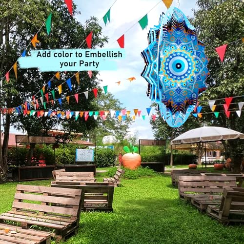 Image of Aoedelyart Wind Spinners Outdoor Mandala Peacock Evil Eye,12In Stainless Steel Wind Spinner Hanging Garden Decor,Garden Gifts for Women,Men,Mother,Father,Wind Sculptures 3D Kinetic Yard Art Ornament