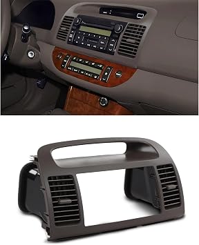 Fit for 2002-2006 Toy0ta Camry Brown Center Dash with Air Vents Radio Stereo Trim Bezel