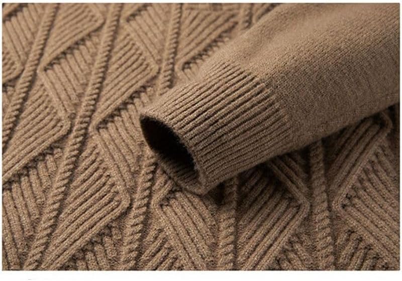 Men's Zipper Knitted Sweater Cross Border Half High Collar Thickened Warm Casual