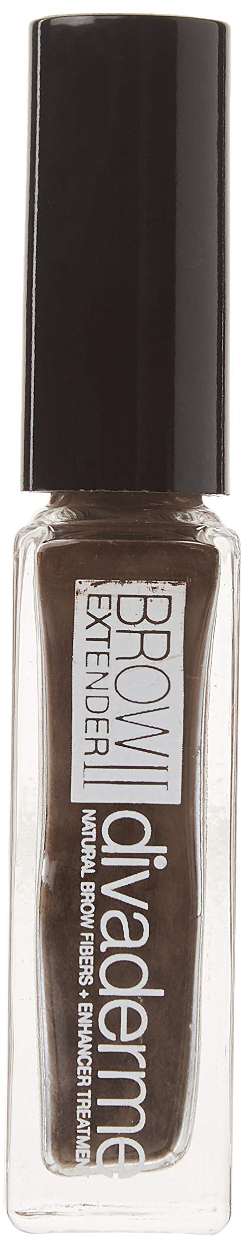 Divaderme BROW EXTENDER II Augenbrauenfasern + Augenbrauen Enhancer Behandlung Cappuccino Brown 2-in-1 Natürliche Augenbrauenfarbe für kräftige gesunde Augenbrauen und starkes Wachstum