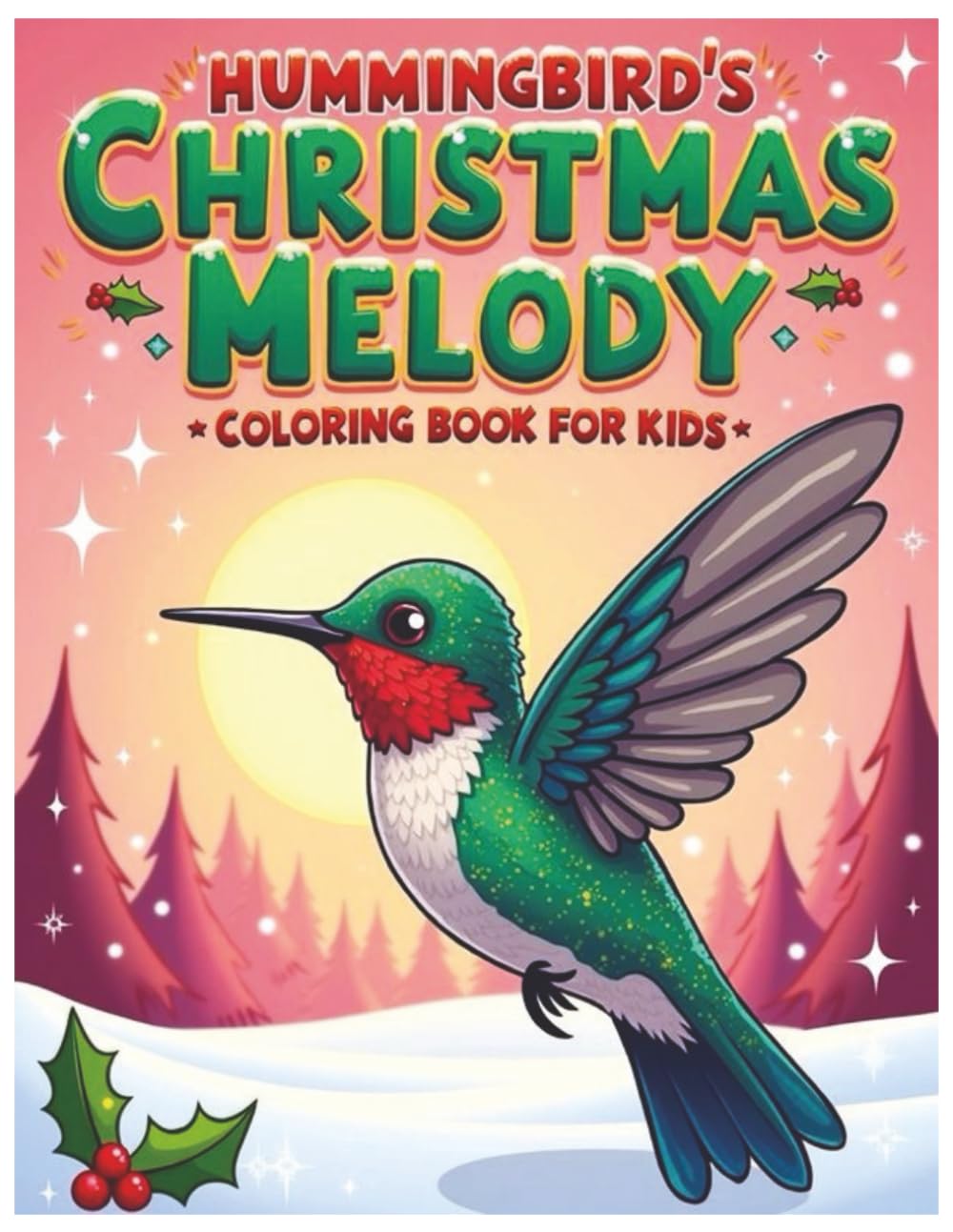 Hummingbird's Christmas Melody Coloring Book for Kids, adorable birds designed Clean & Bold, Easy to Color: Christian Christmas Coloring Book, Kids ... Hollies, Decorations, Christmas Celebrations