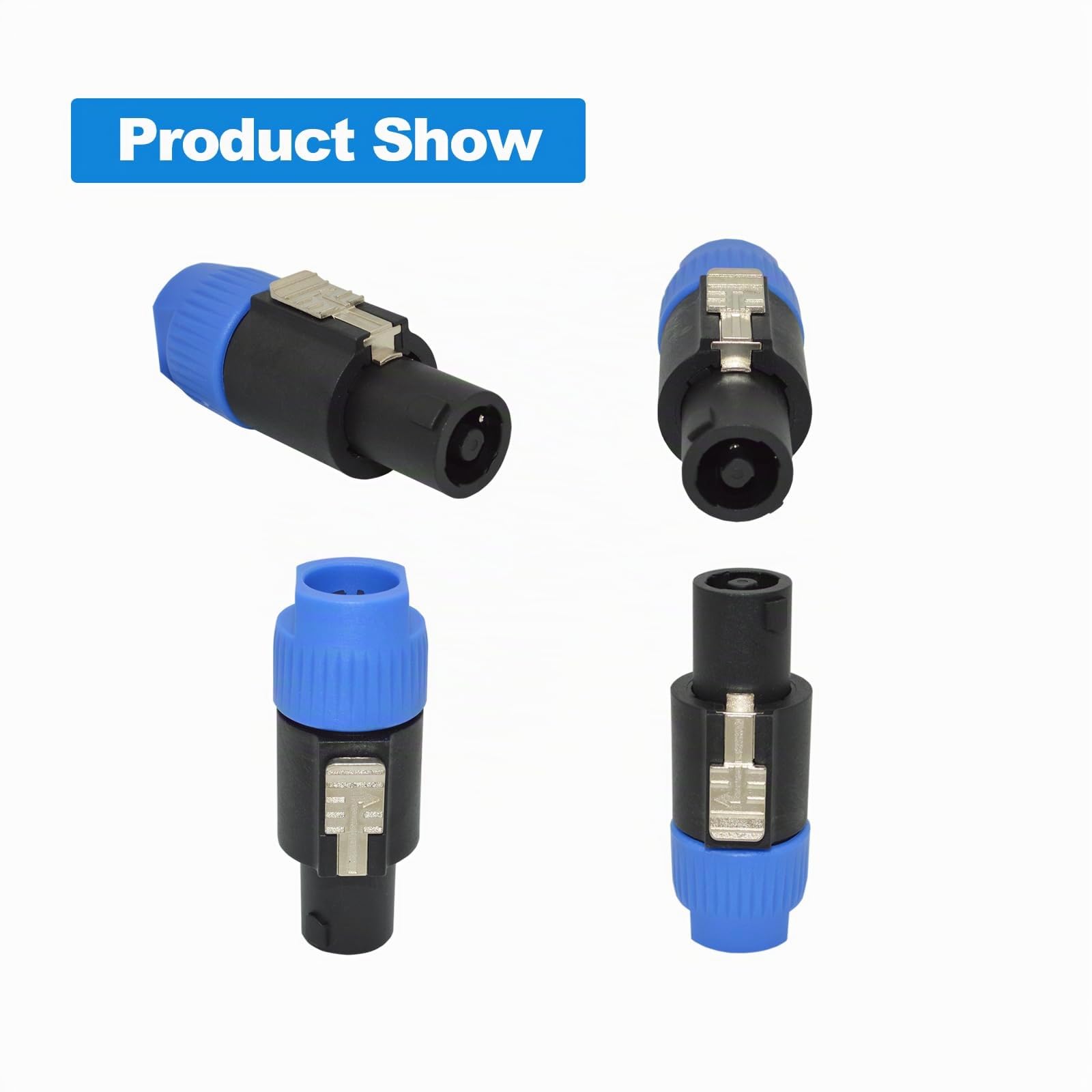Connettore Speakon, Spina Speakon Twist Lock Spina Altoparlante 4 poli, connettore nl4 compatibile con Speakon NL4MPR, NL4FC, NA4LJ, NL4MP, NL4FX, NL4 & NL2 Series, NL2FC (25 pacchetti)