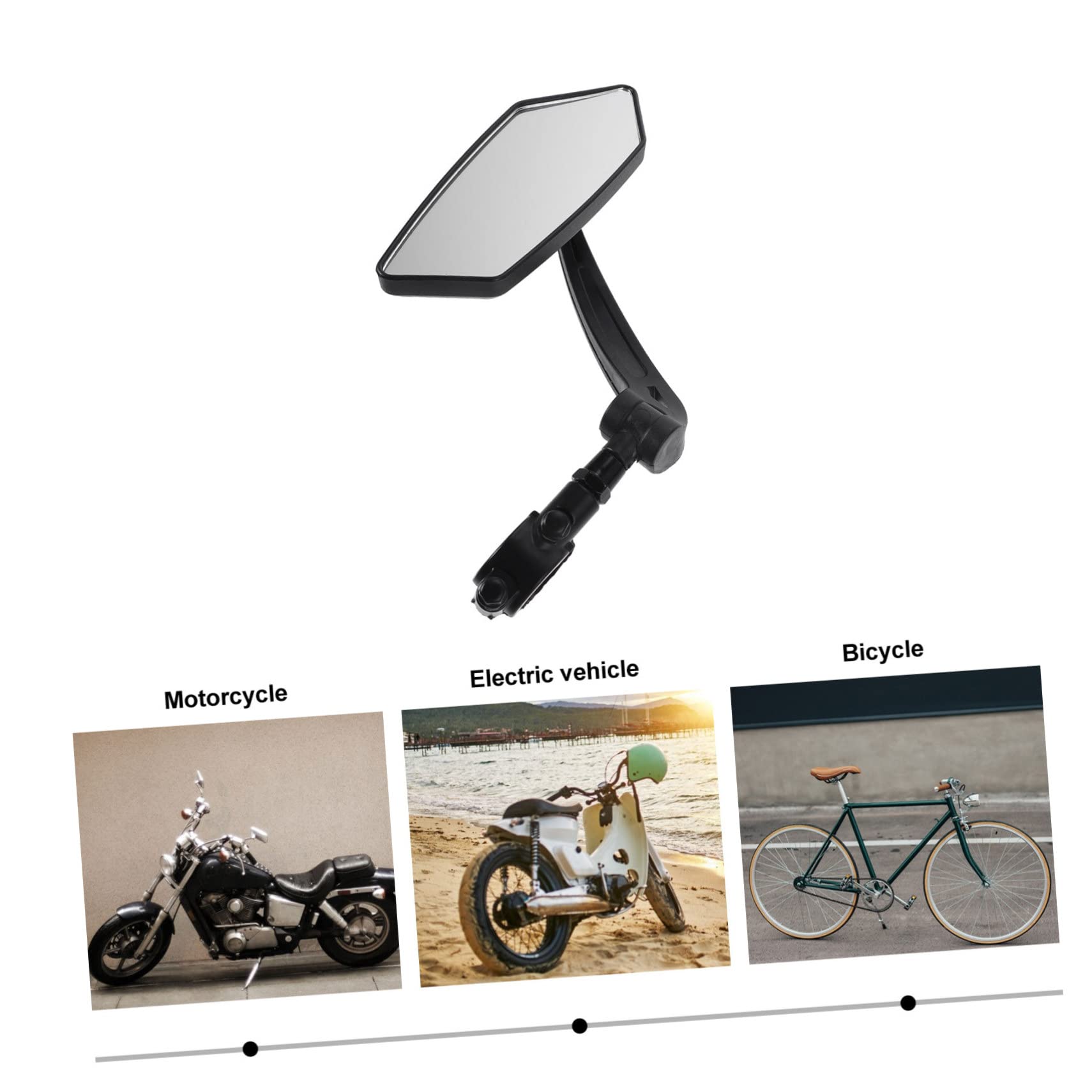 ibasenice 4 Pièces Rétroviseur de Gauche Robuste Miroir de Sécurité pour Guidon Vtt Cyclisme Vision Large et Durable