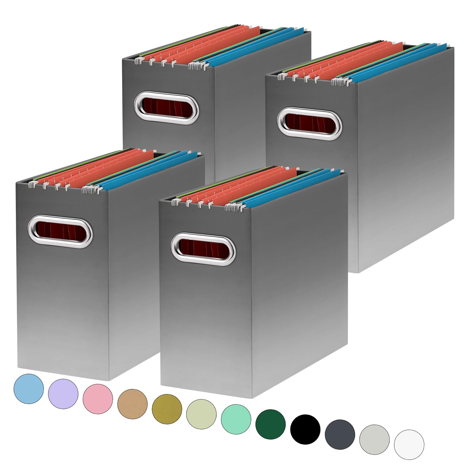 Oterri Cardboard File Organizer Box for Hanging File Folders Letter Size,File Box for Computer Desk,File Cabinet,Working Home,Office,Classroom (