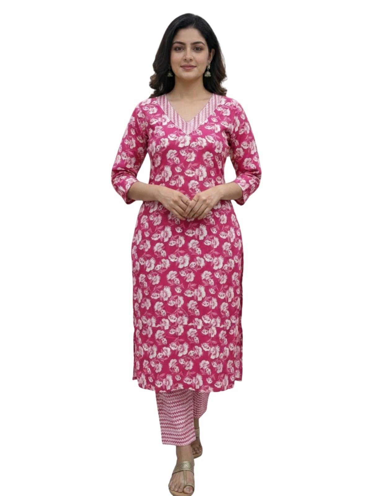 Women Printed Cotton Kurta Pant Set | Kurti set for girls-picture-15