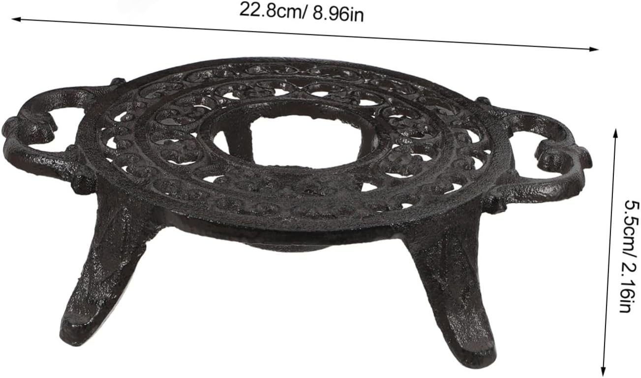 Mikinona Tea Decorative Candle Holder Cast Tripod Rack for Japanese Kettle Efficient Heat Retention for Brewing Tea Coffee Warming Stylish Home Decor