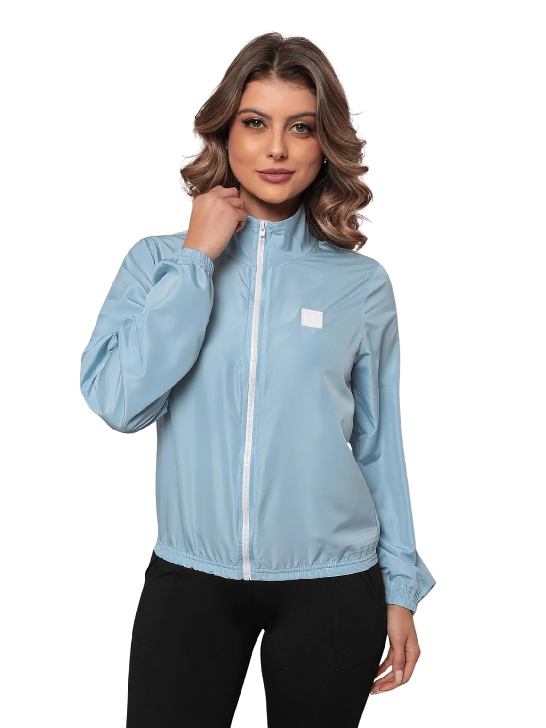 Jaqueta Feminina Corta Vento Microfibra Resistente à Água e Proteção UV