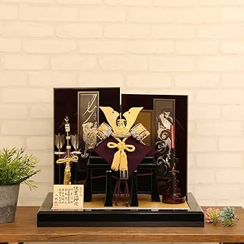 Amazon | 五月人形 兜飾り 8号 純金箔押し大鍬兜 矧ぎ板合わせ鉢