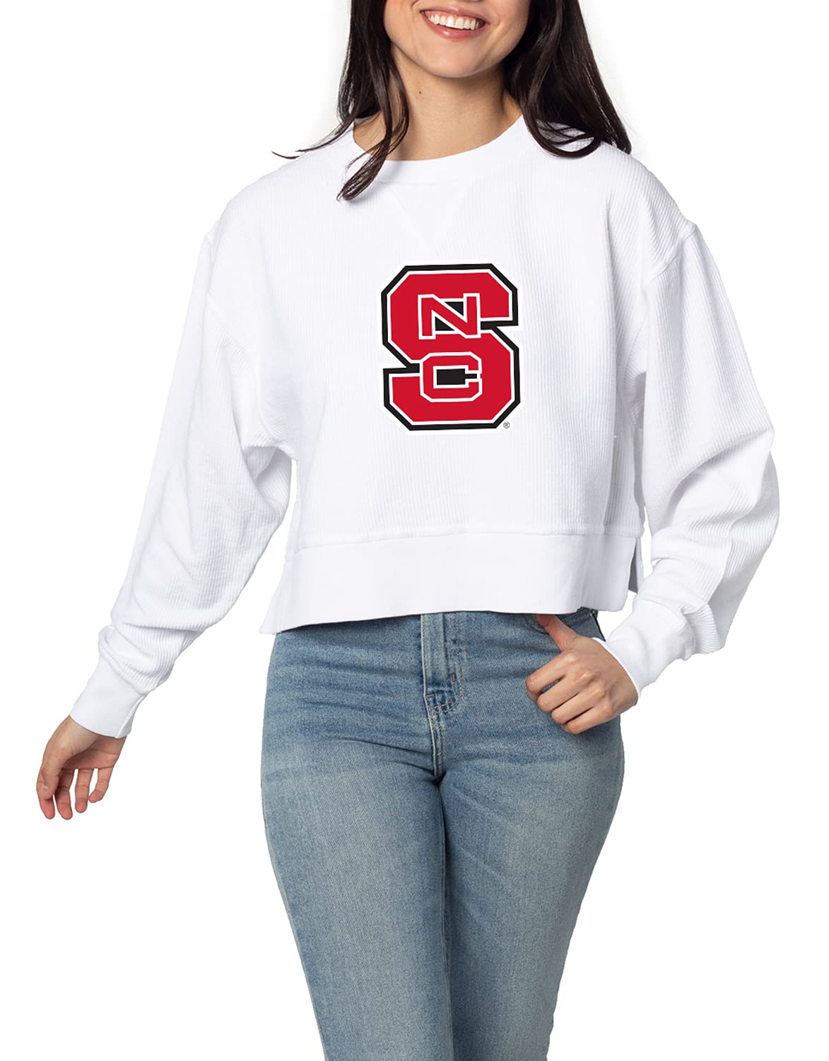 chicka-d NCAA womens Corded Boxy Pullover