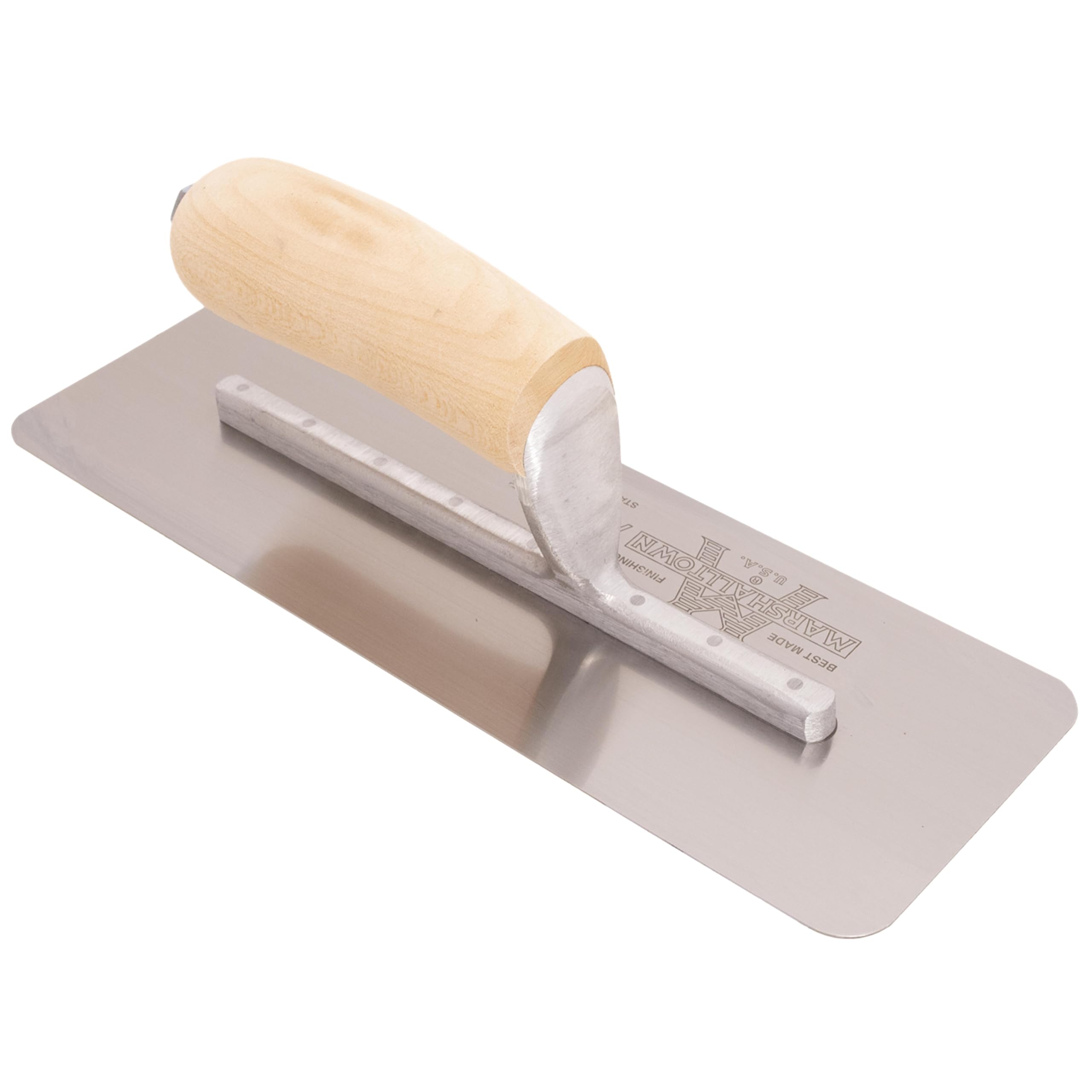 MARSHALLTOWN The Premier Line MXS11SS 11-Inch by 3-3/4-Inch Stainless Steel Venetian Plastering Trowel-Wood Handle - Image 2
