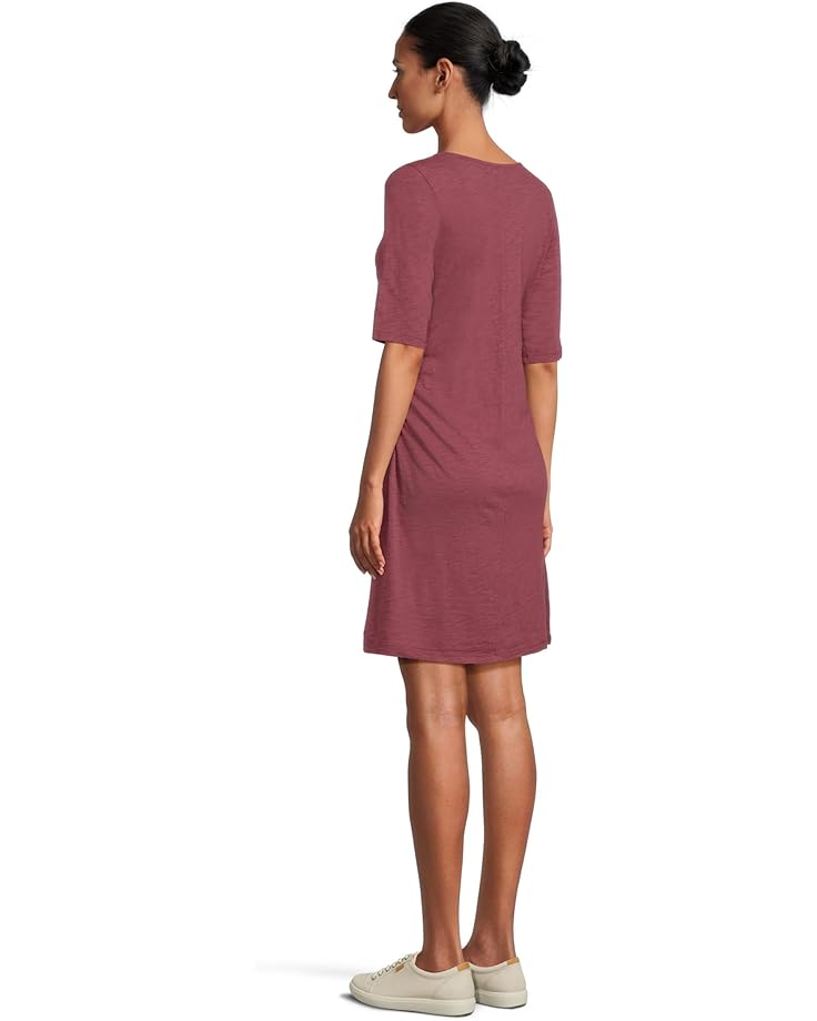 Mod-o-doc Elbow Sleeve Below The Knee Shirred Dress - #3 of 4