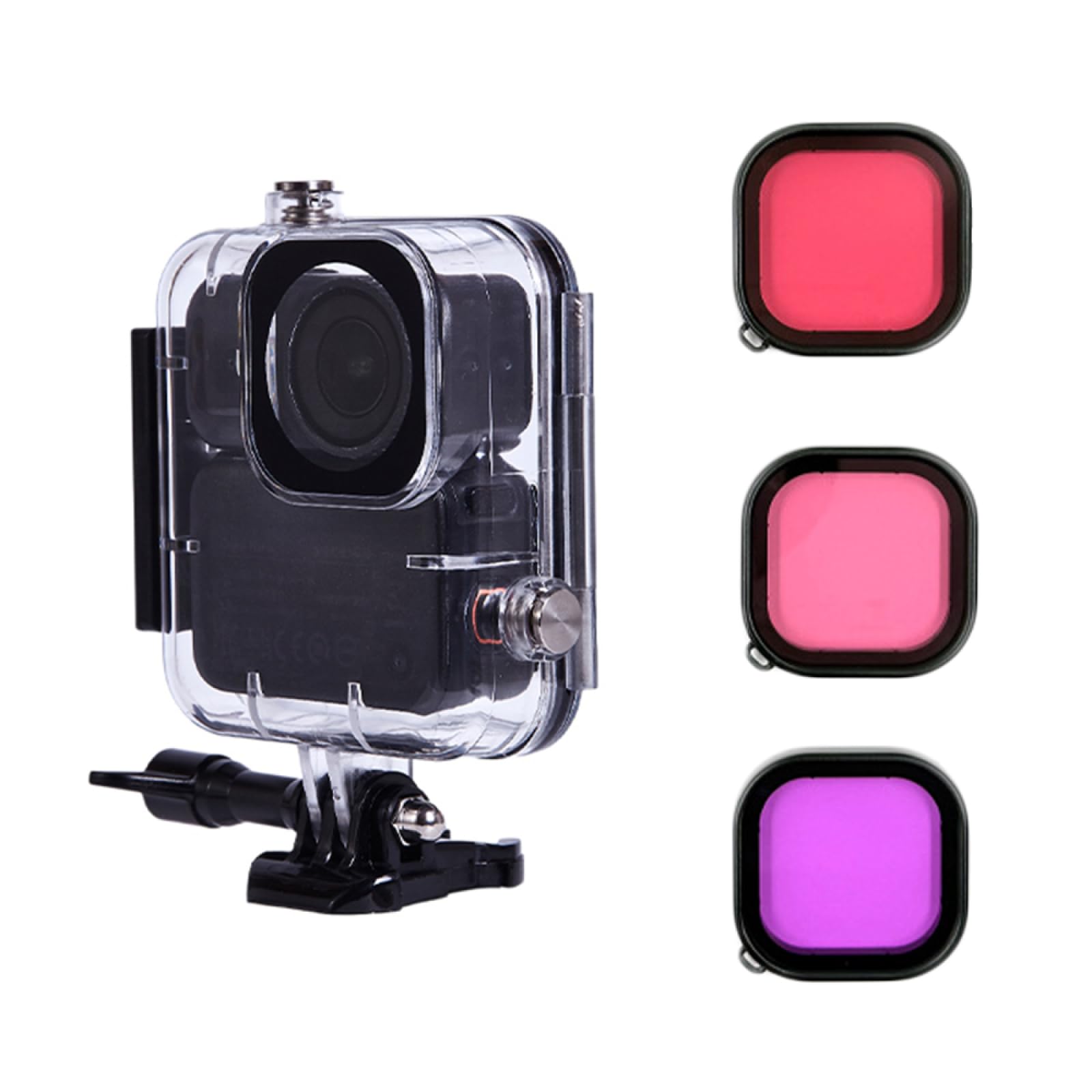 Niewidoczna obudowa do nurkowania 60 m do aparatu DJI Osmo Nano powłoka ochronna przezroczyste szkło hartowane, wodoodporna ochronna obudowa do nurkowania podwodnego (obudowa + trzy filtry)