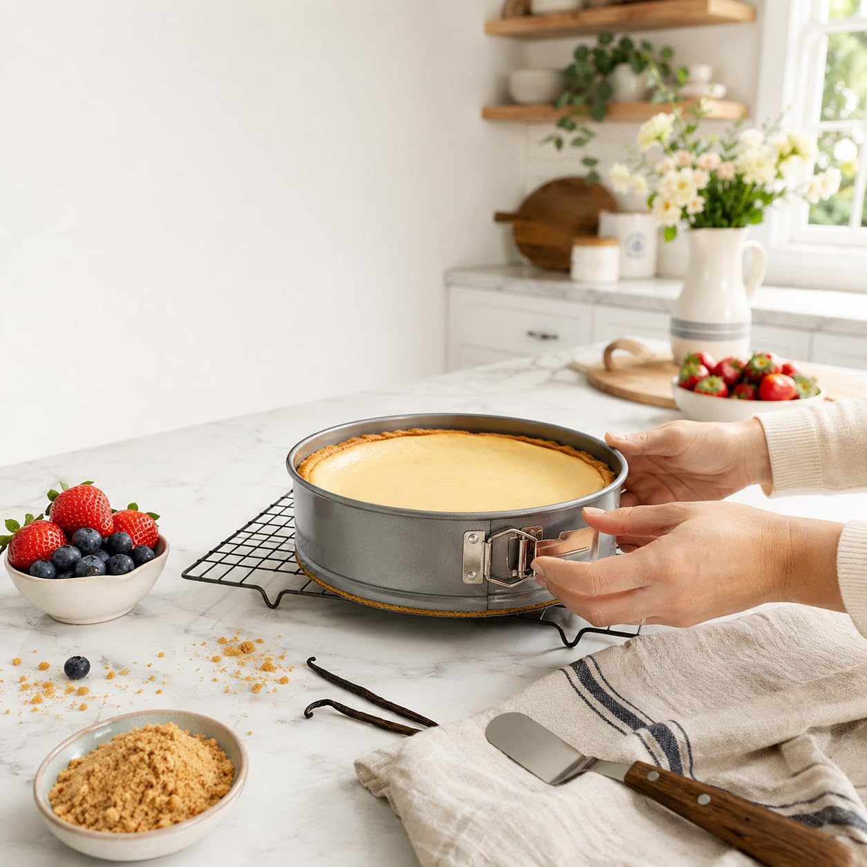 Mrs. Anderson's Baking Non-Stick Springform Pan, 8-inch by HIC Harold Import Co.