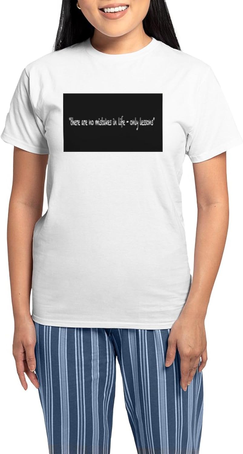 CafePress Only Lessons Pajamas Women's Novelty Cotton Pajama Set, Comfortable PJ Sleepwear