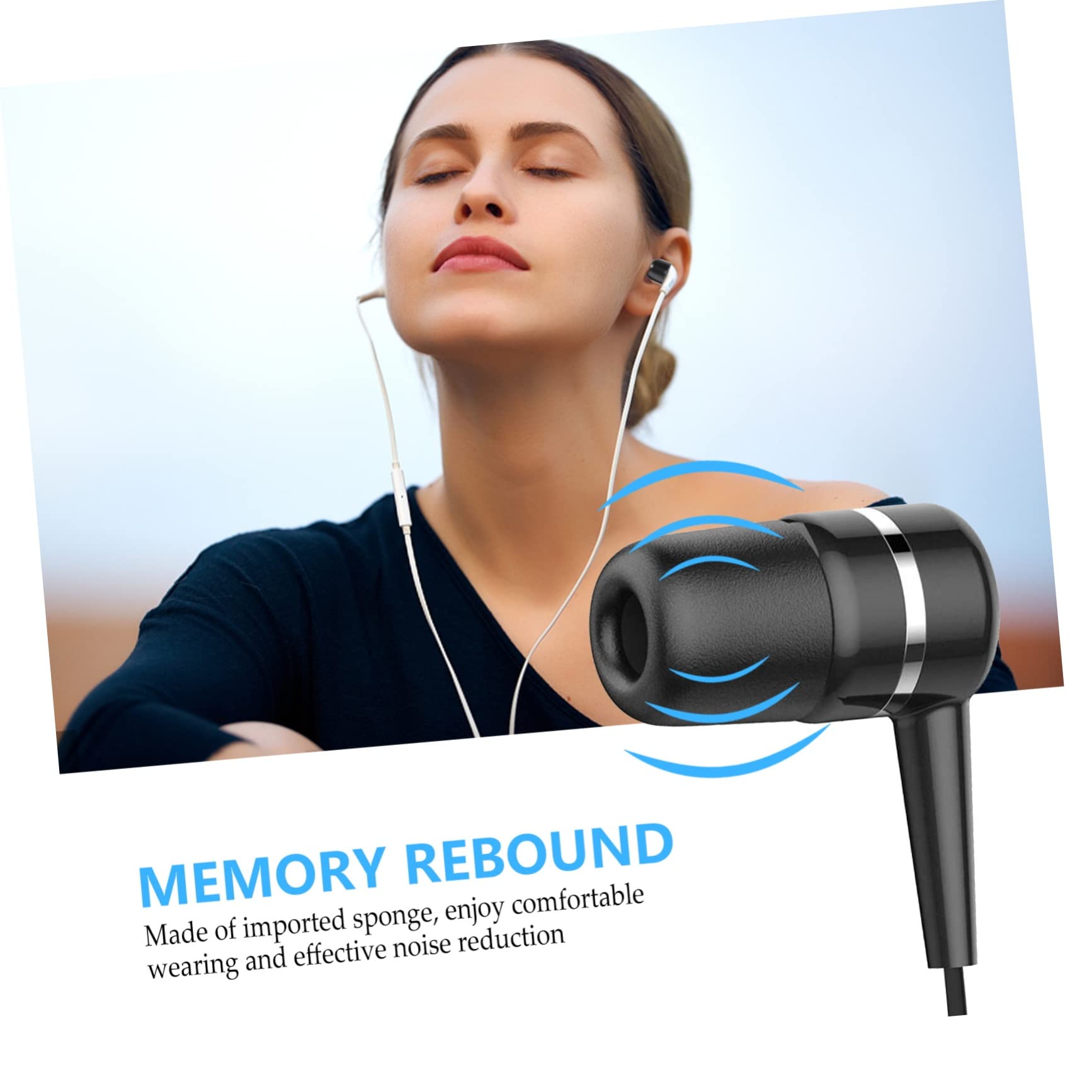 Hemobllo 50pièces Embouts Mousse pour Écouteurs Accessoires Ergonomiques Bruit Confort Optimal pour Longue Durée Utilisation