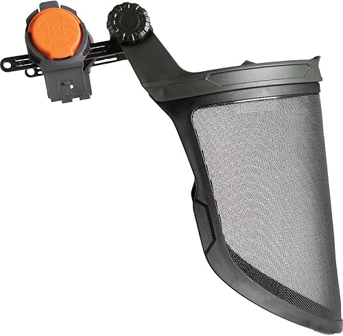 Miniatura 12 de Klein Tools 60474 - Protector facial de malla de acero para cascos de seguridad, cascos duros estilo gorra, clasificación de impacto, antivaho y