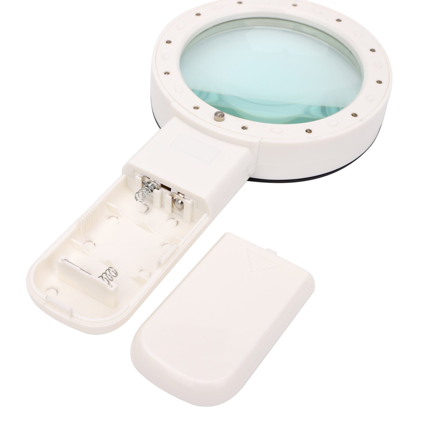 10-fache LED-Handlupe mit Lichtleselupe, doppelte optische Glaslinse, Lupe mit 12 LED, 1 UV-Licht für Bücher, Zeitung, Schmuck, Münzen, Stempel, Hobbyhandwerk