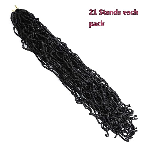 Miniatura 6 de Rastas de pelo sintético suave de ganchillo 6 paquetes de 24 pulgadas cabello sintético rizado y preenrollado 126 hebras prelazadas cabello de