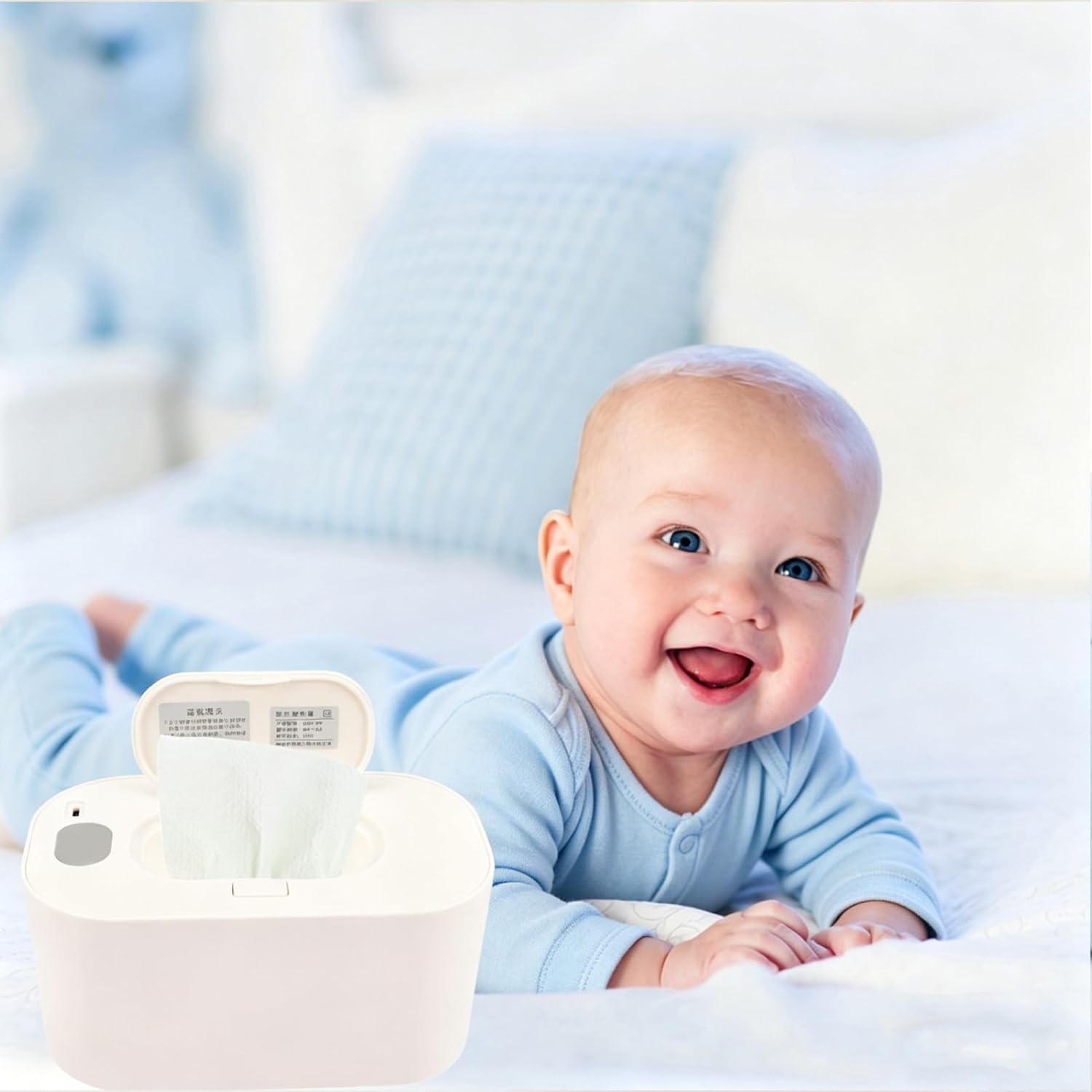 PRETYZOOM Portable USB Baby Wipe Warmer Temperature Control Charging Function and Compact Design for Travel Suitable for Newborns and On-the-Go Use
