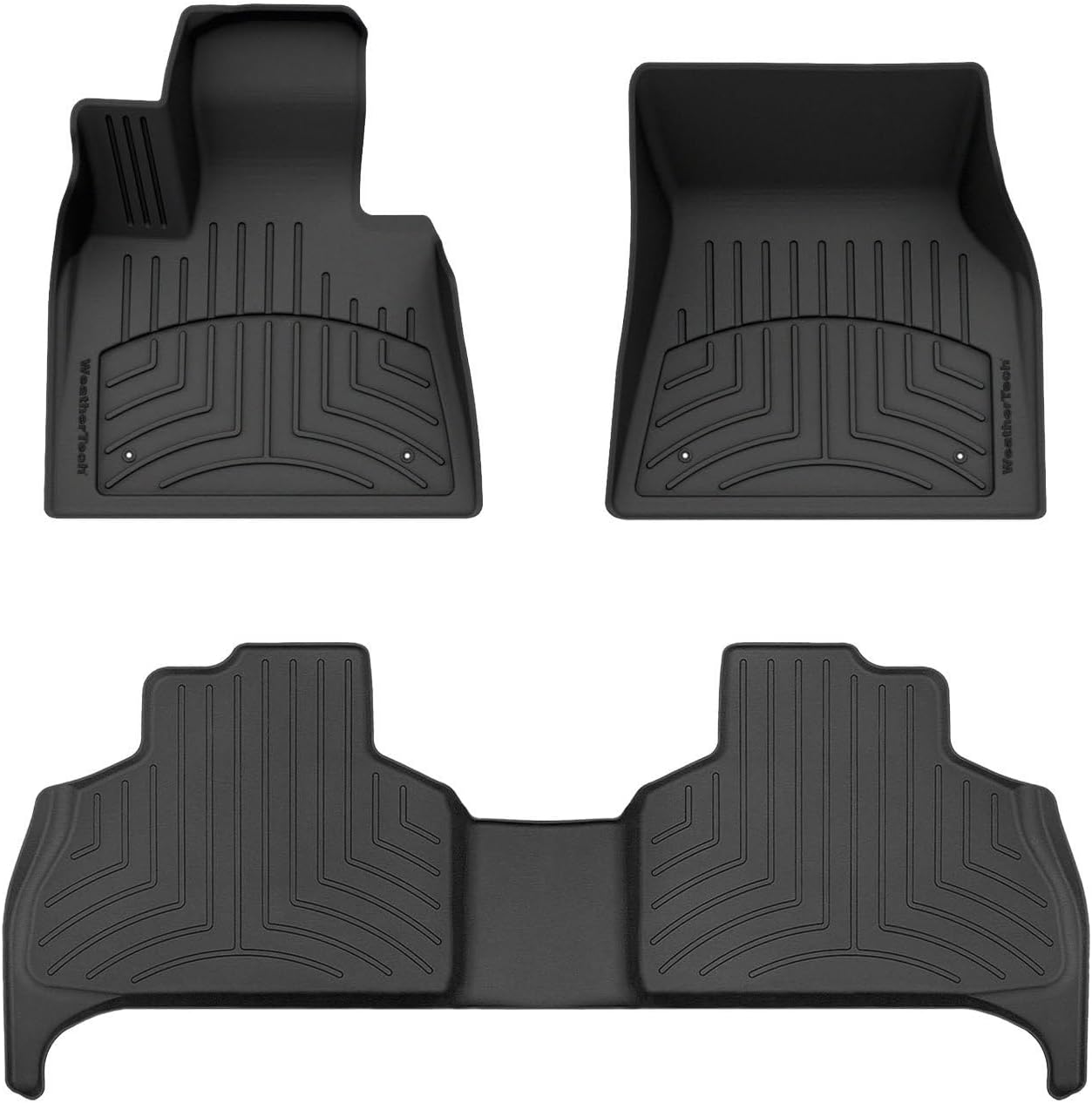 WeatherTech FloorLiner HP Custom Fit Floor Mats for BMW X5 50e, X5 50i, X5 M Competition - 1st & 2nd Row (441507-1-2IM), Black