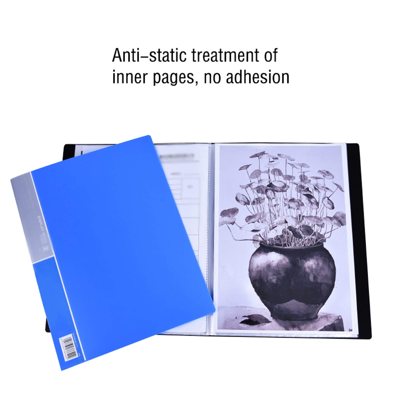 Plastikmappen, Budget Binde, A4-Informationsbroschüre aus Kunststoff, verdickte transparente Innenseite, blauer Ordner, Dateiorganisation, Zwischenablage (80 Seiten/100 Seiten), Datei-Organizer (Größe