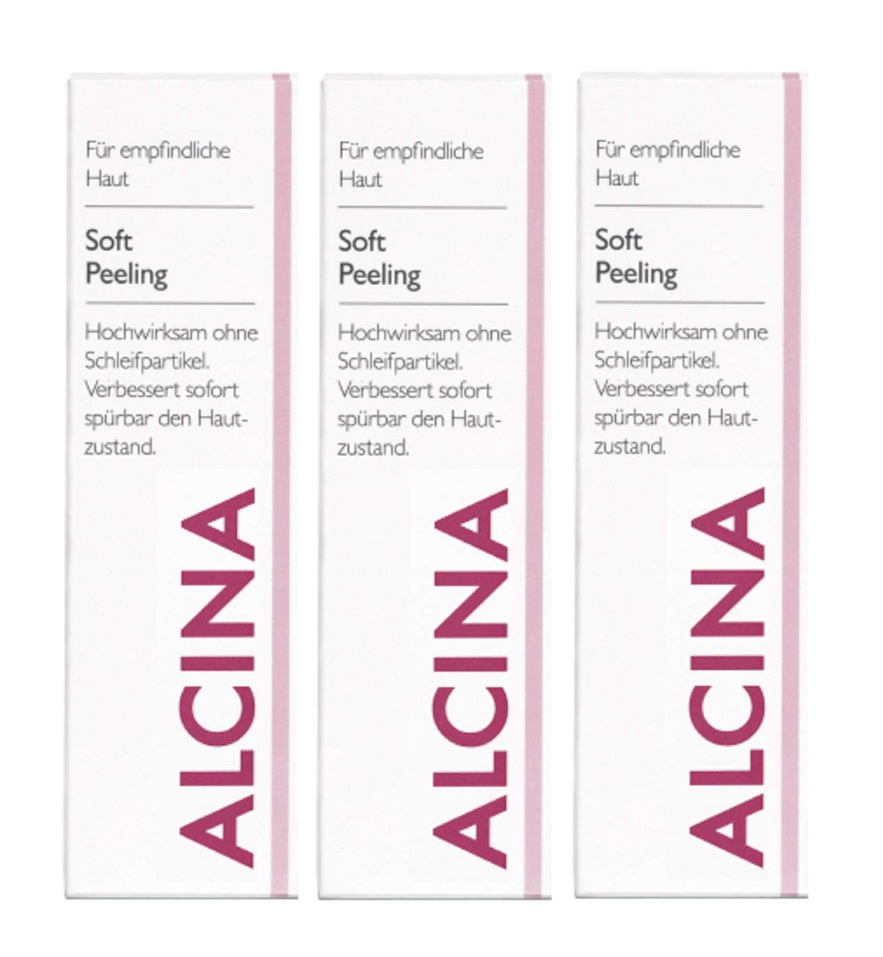 3er S Soft Peeling Pflegende Kosmetik Alcina Hochwirksam ohne Schleifpartikel je 25 g = 75 g