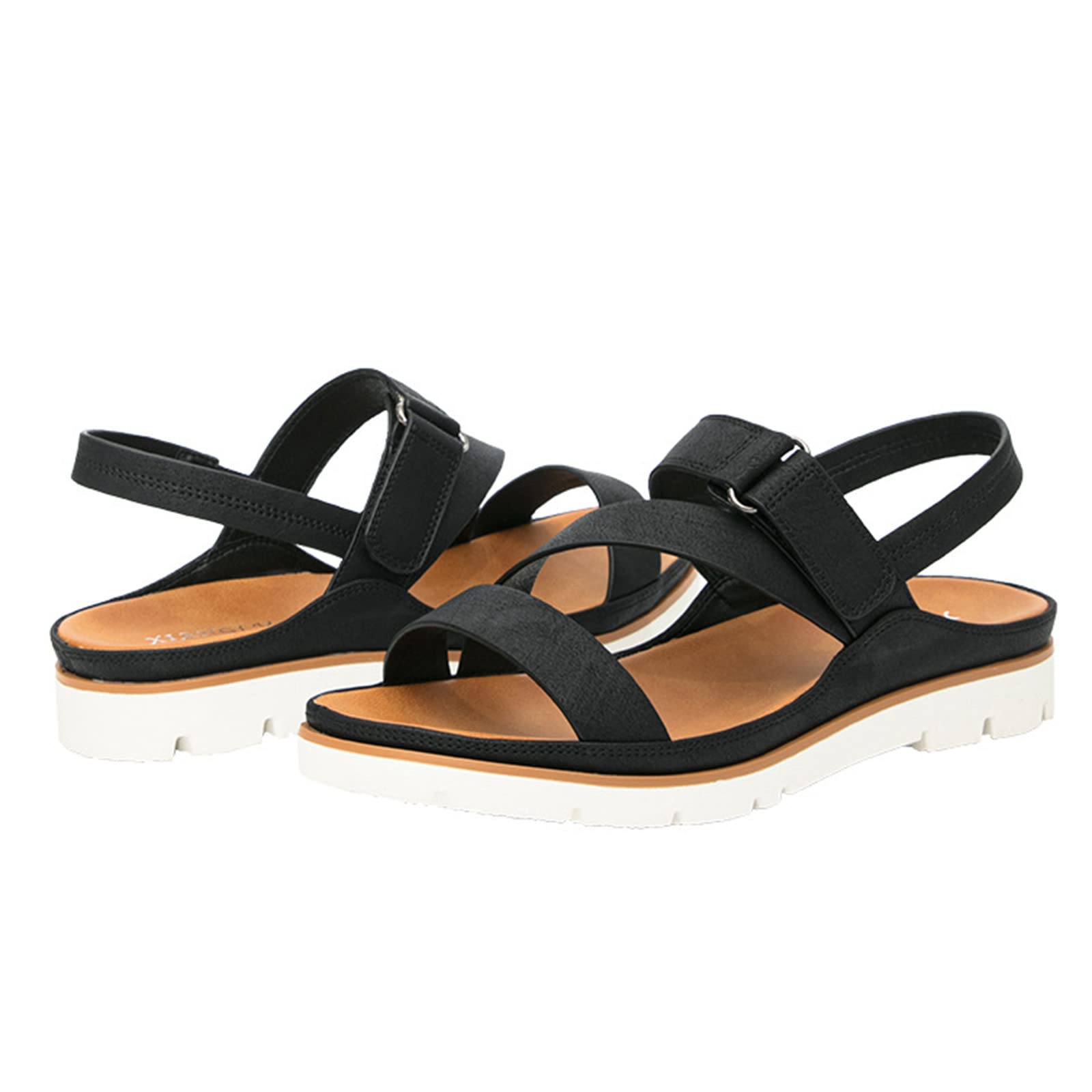 Sandali Estivi Donna Eleganti Bassi Gioiello Sandali da donna Nuovo modello romani tinta unita semplici Scarpe comode antiscivolo piatte grandi Sandals Women Eleganti Estive