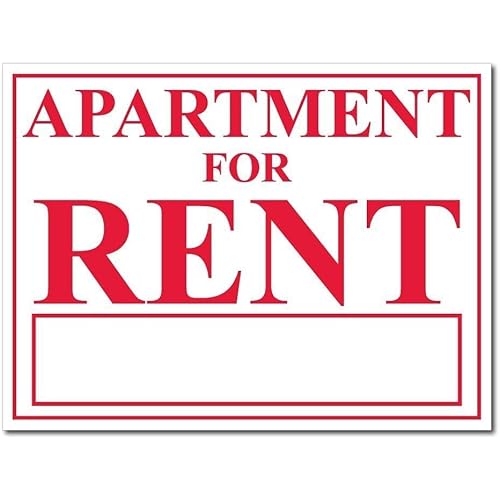 VictoryStore Realtor Yard Signs: Apartment for Rent Sign - Set of 2-18 inches x 24 inches - Two Sided - Great for Renting Apartment Includes 4 Stakes