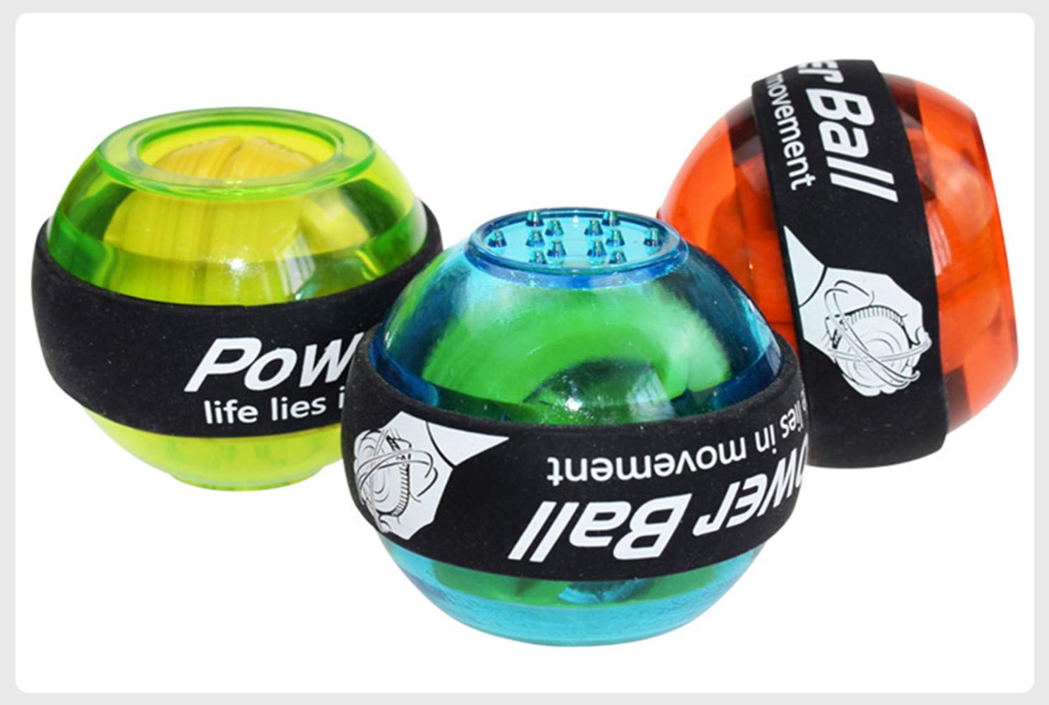 Gyro Ball - Exerciceur De Poignet Et Avant-Bras - Boule Gyroscope Avec LED - Renforcement Musculaire - 3