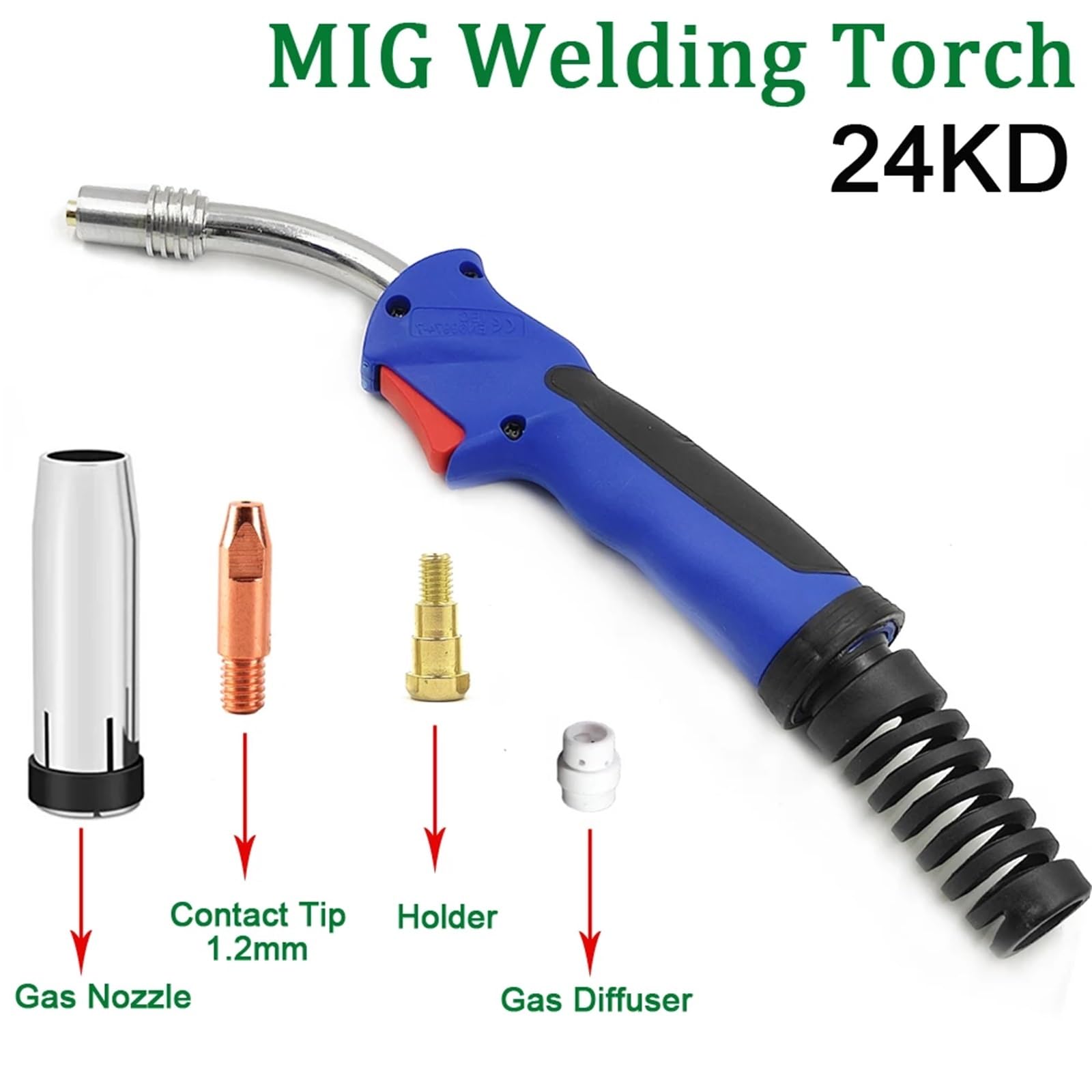 Zgrzewarka do plastiku Palnik 15AK 24KD 36KD Pistolet spawalniczy MIG Poziom przemysłowy Ręczna spawarka(24KD Torch)