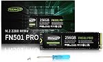 Fikwot FN501 Pro 256GB NVMe SSD - M.2 2280 PCIe Gen3 x4 Internal Solid State Drive with Graphene Cooling Sticker, Up to 3,500MB/s, SLC Cache 3D NAND TLC, Compatible with Laptop & PC Desktop