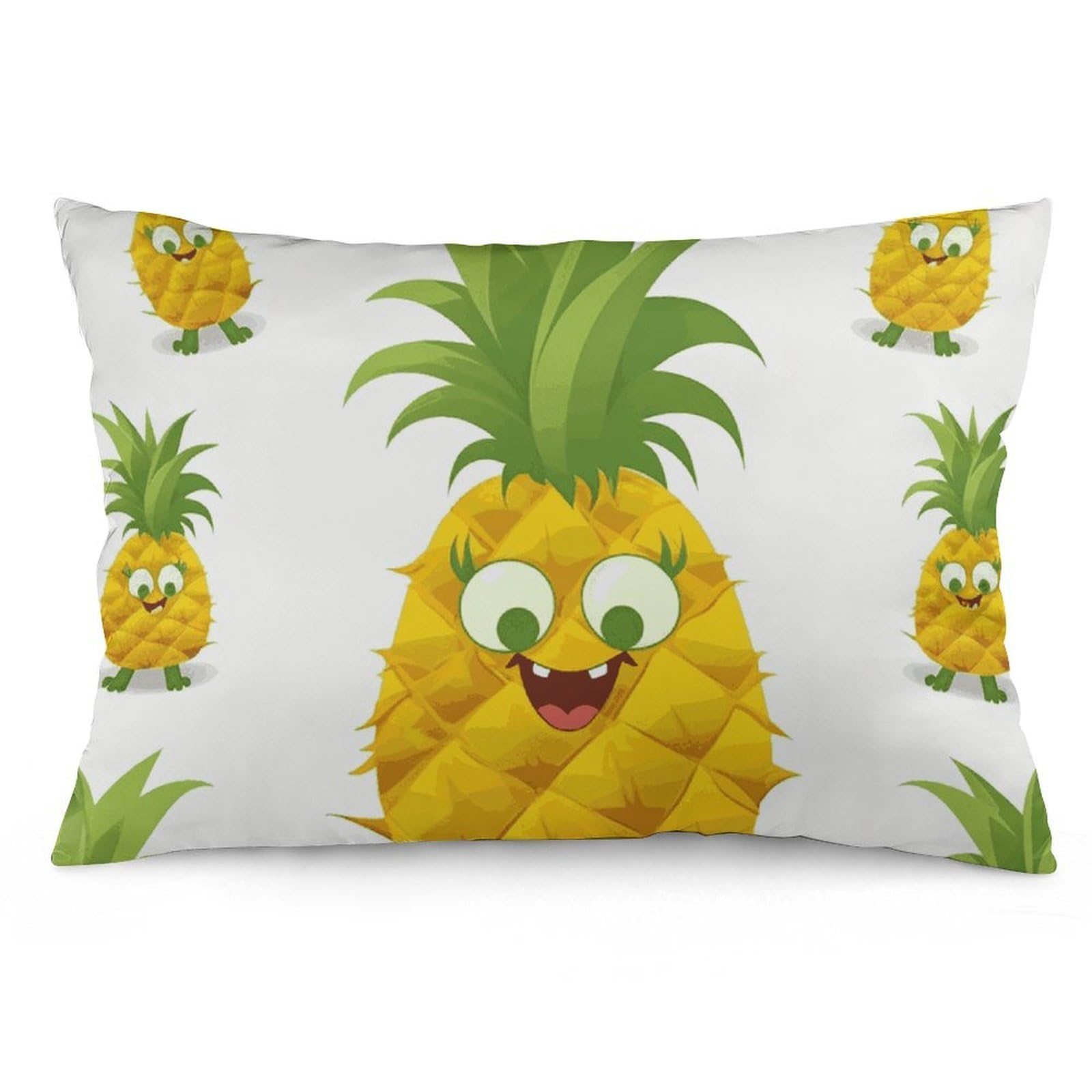 2 Pack Pillow Cases for Hair and Skin, Soft Breathable Pillow Case Covers with Hidden Zipper, Pineapple Pillowcase 12 "x20 Pillow Covers for Sleeping Gift