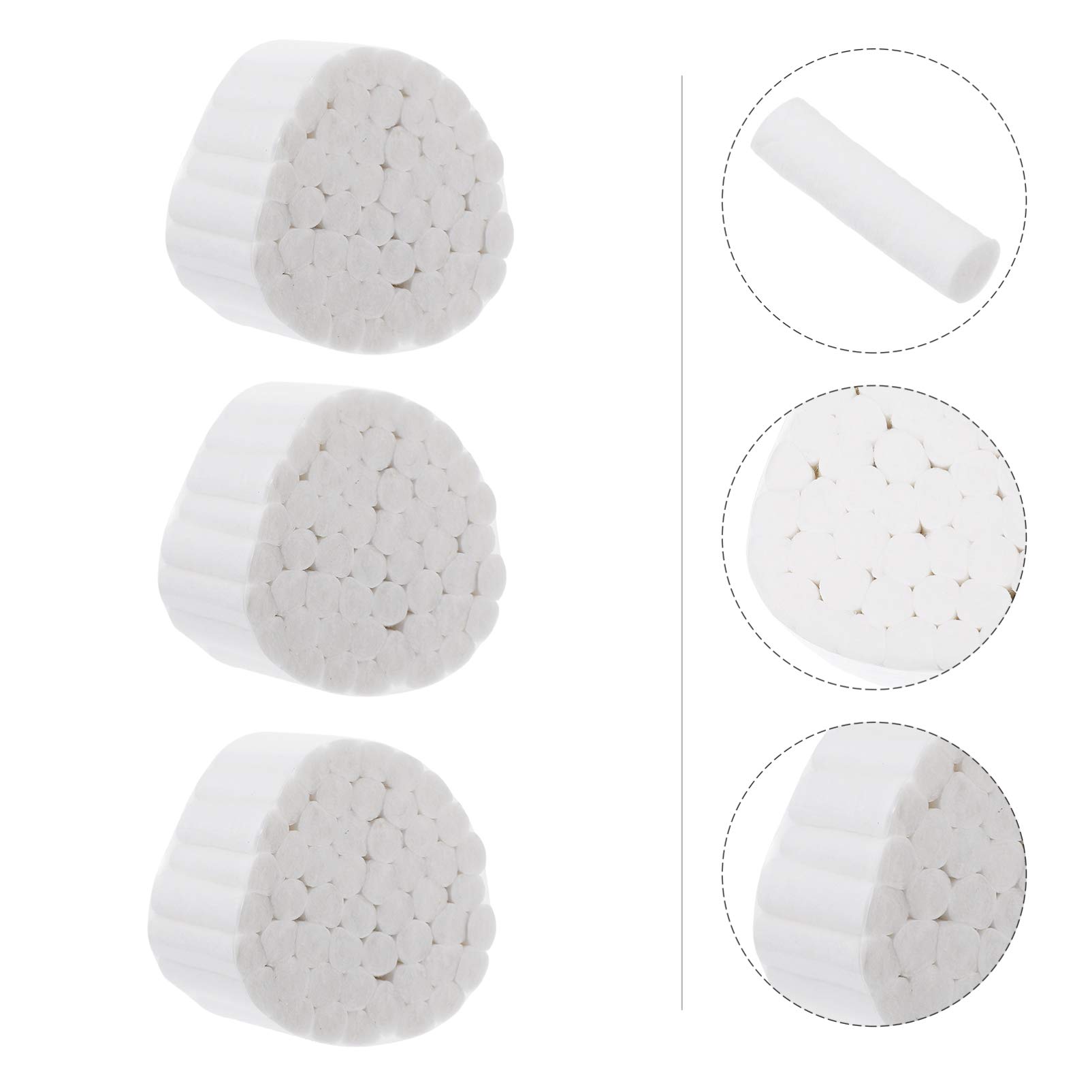 Scicalife 1000Pcs Rouleaux de Coton Dentaire Haute Absorbante Boule de Coton Roulée Tampons de Coton Bouchons de Nez pour Enfants Et Adultes Kit de Saignement de Nez Accessoires